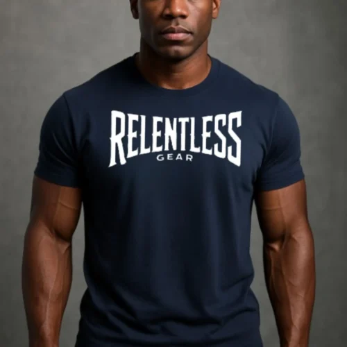IronWill Gym T-Shirt-Navy blue