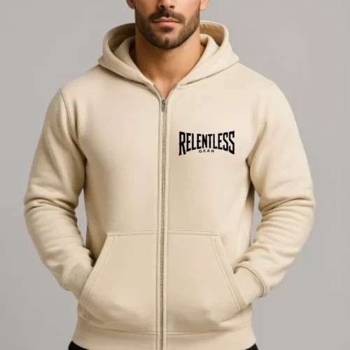GearUp Performance Zip Hoodie -Beige