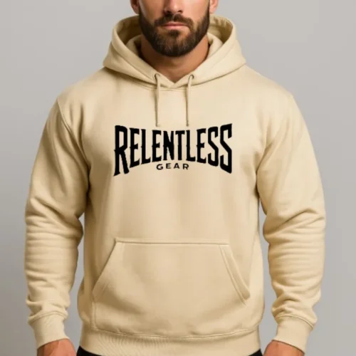 IronWill Gym Hoodie  -Beige